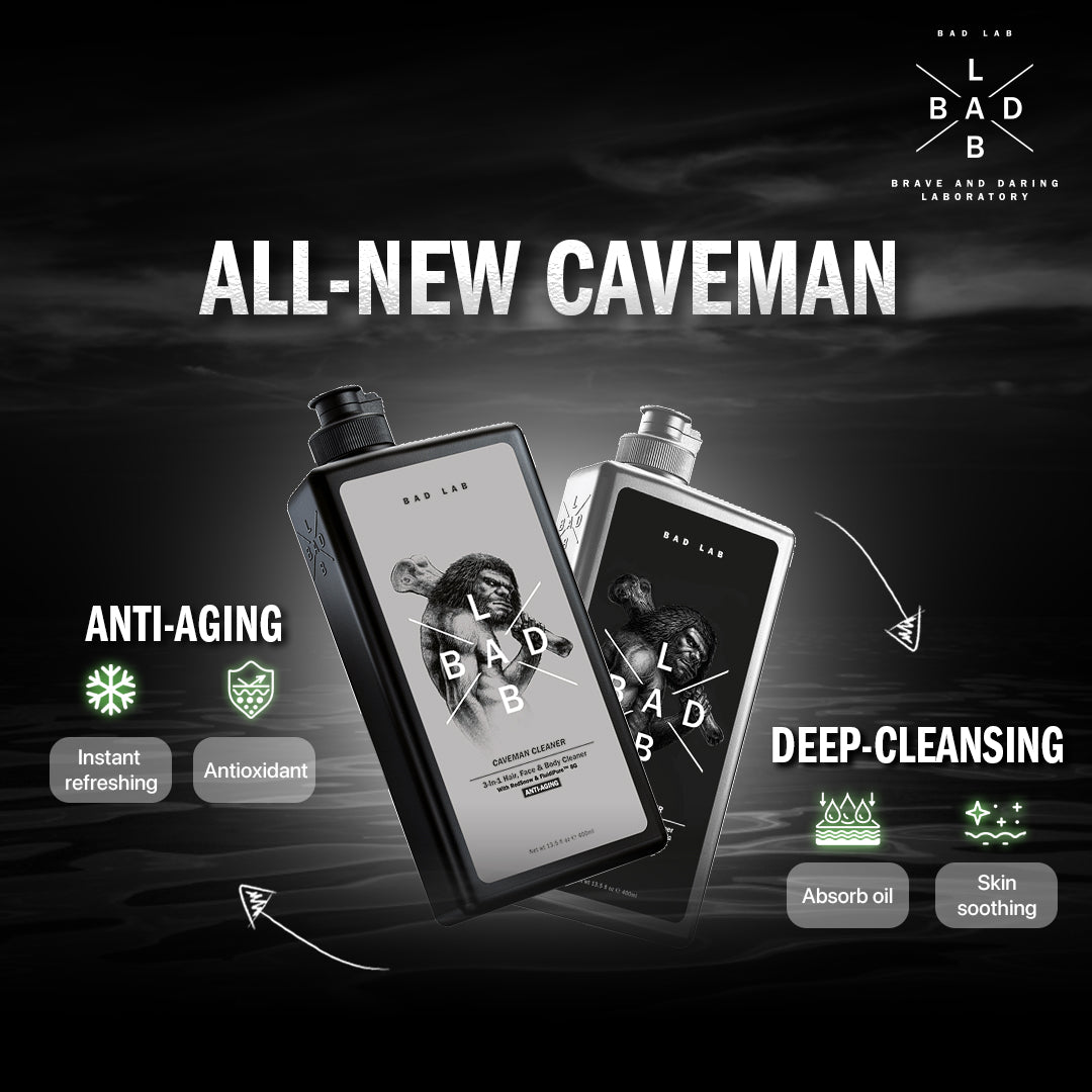 Bad Lab Pack of 2 Caveman Cleaners - Anti Aging + Deep Cleansing
