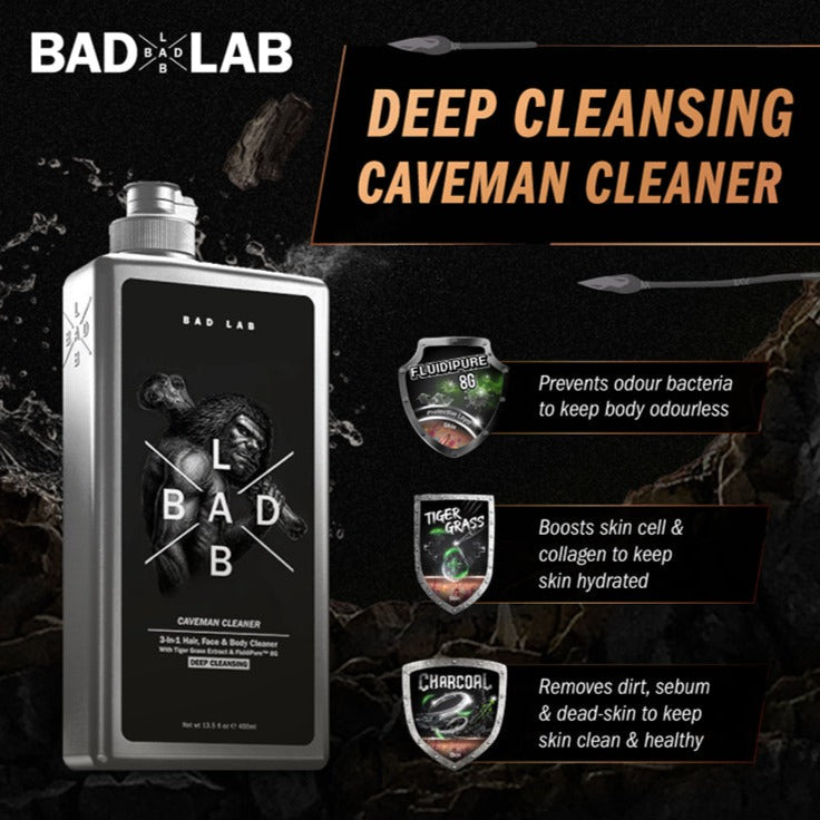 3-in-1 DEEP CLEANSING CAVEMAN CLEANER - 400ml